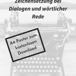 Zeichensetzung bei Dialogen und wörtlicher Rede („direkte Rede“)